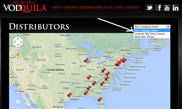 winery and brewery distribution map